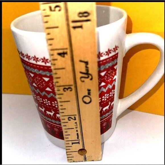 Set Of 6 Merry Christmas Themed Ceramic Coffee Mugs - Picture 14 of 16